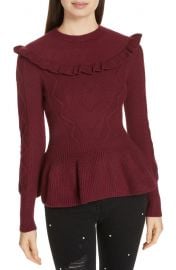 Ted Baker London Elsahi Yoke Detail Peplum Sweater   Nordstrom at Nordstrom